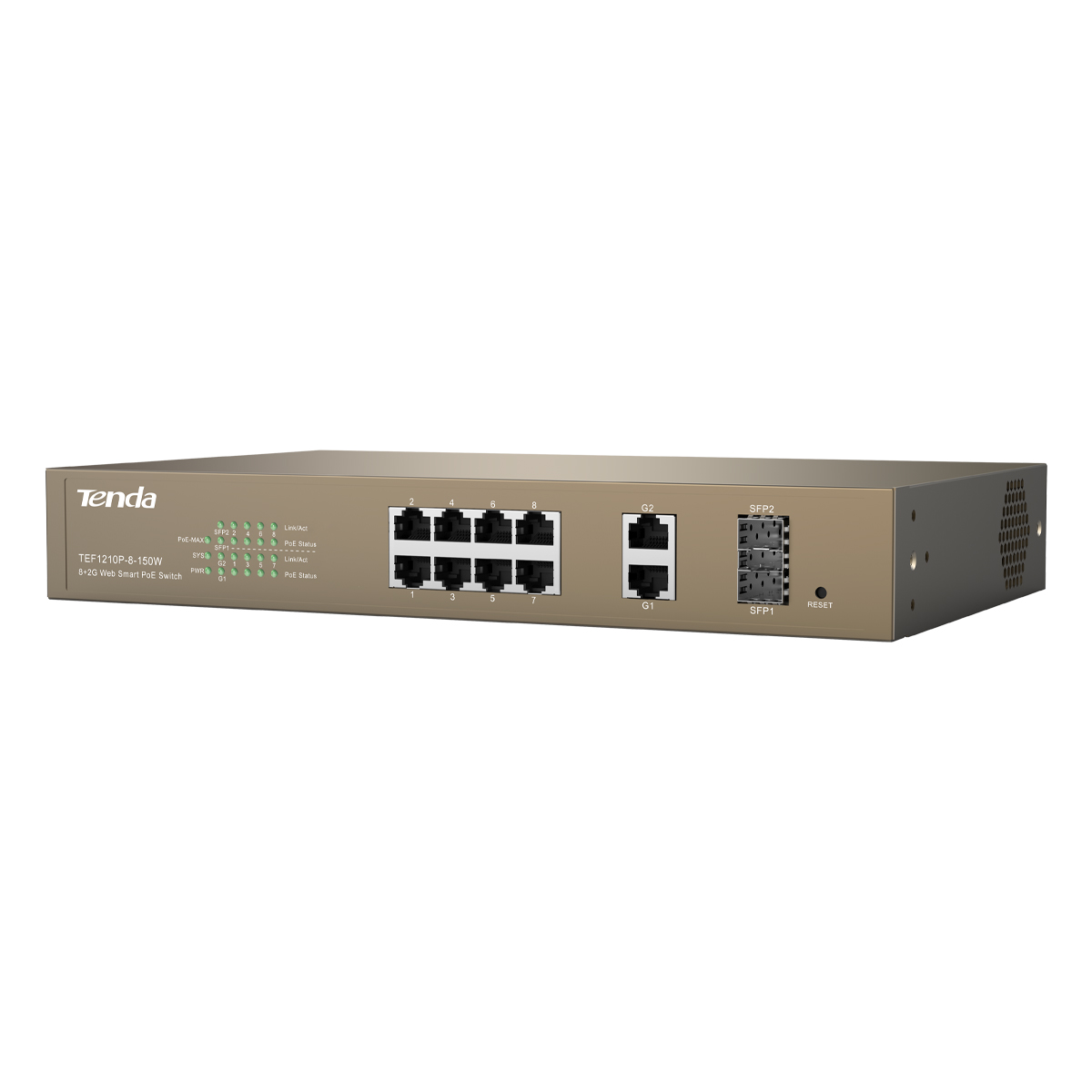 Tenda 8-Port PoE Switch TEF1210P-8-150W